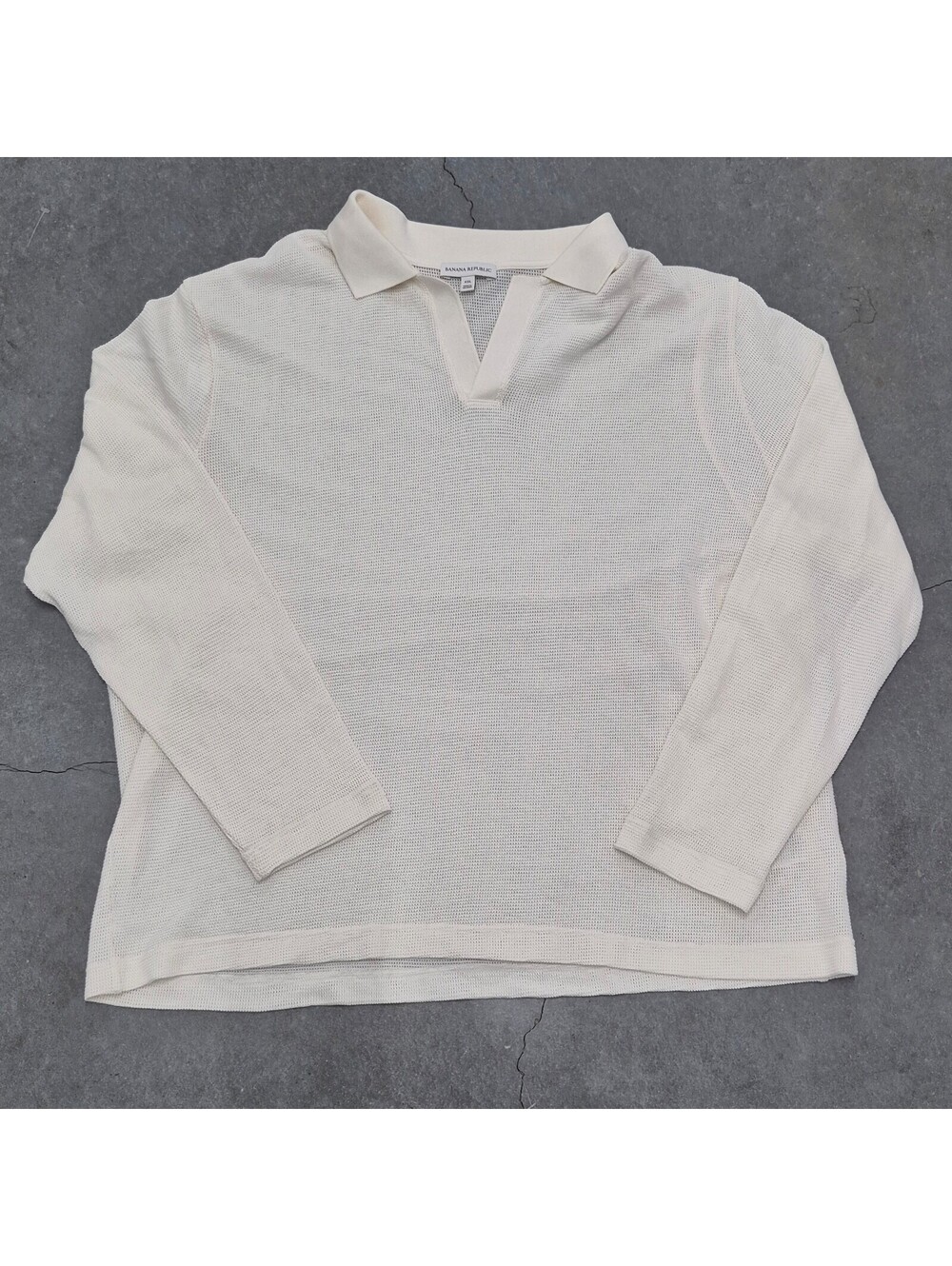 Banana Republic Long Sleeve Knit Polo Sweater